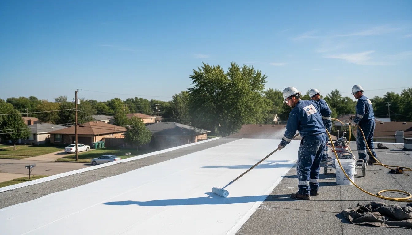 Commercial roof coating in Comins, MI near me